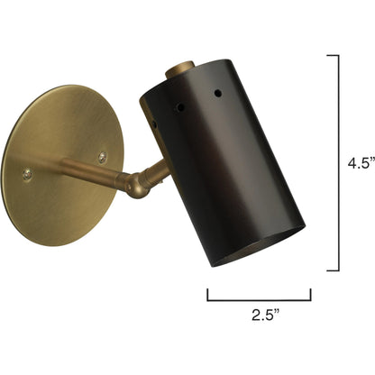 Milano Sconce by Jamie Young in oil rubbed bronze antique brass. Made from steel in a modern style.