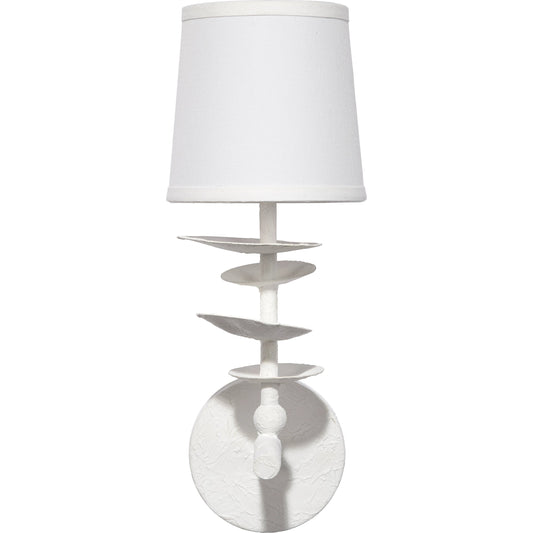 Petal Wall Sconce by Jamie Young in white. Made from steel, plaster in a modern style.