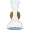 White Lacquer, Antique Brass