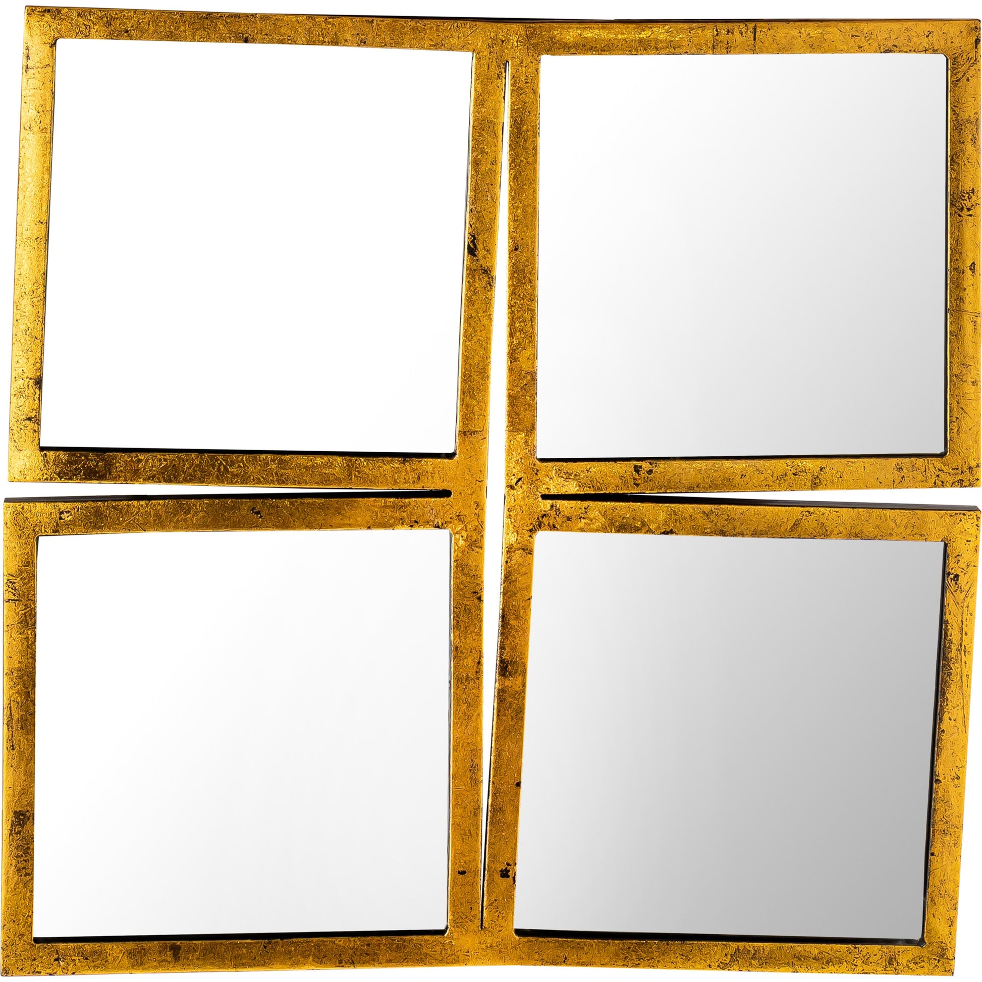 Nico Mirror by Pasargad Home in gold. Made from iron in a modern style.