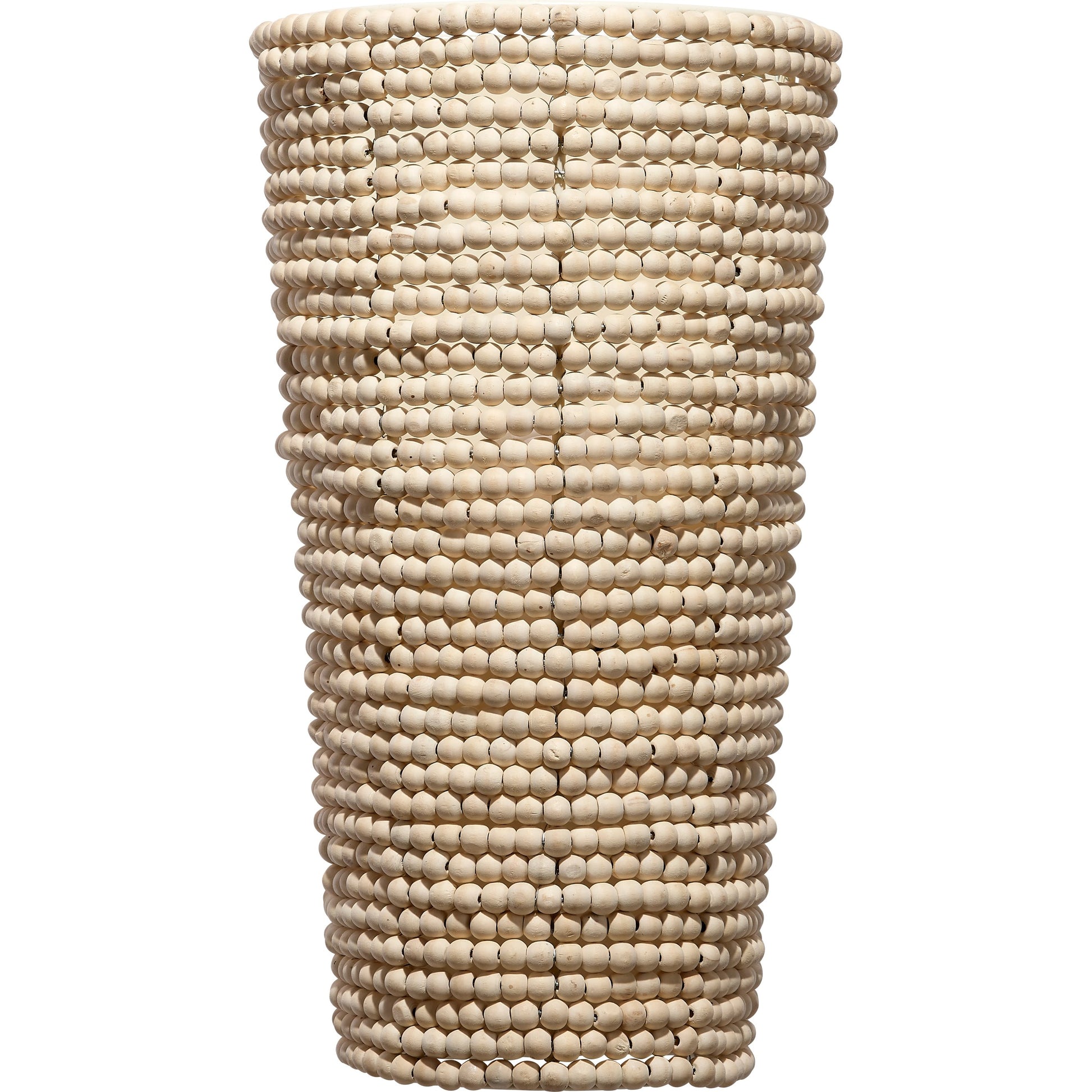 Seawall Beaded Cone Sconce by Jamie Young. Made from iron, mango wood in a coastal style.