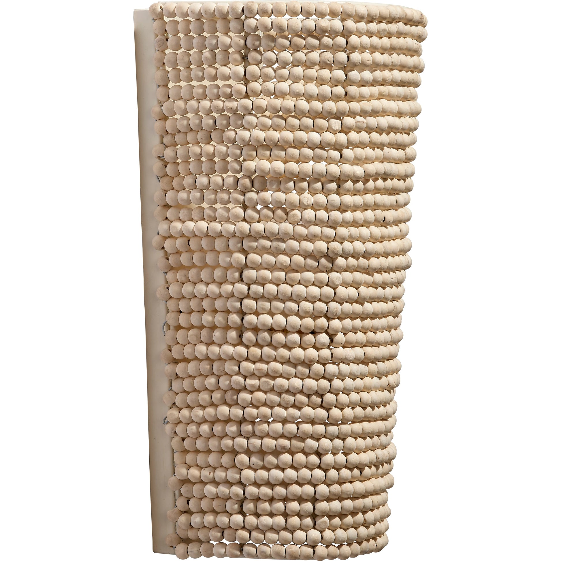 Seawall Beaded Cone Sconce by Jamie Young. Made from iron, mango wood in a coastal style.