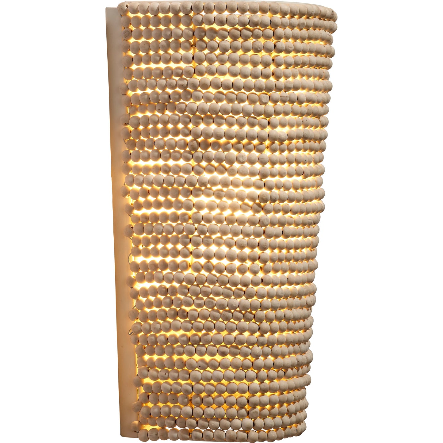 001 SI-1961314 | Primary Silo | Seawall Beaded Cone Sconce by Jamie Young. Made from iron, mango wood in a coastal style.