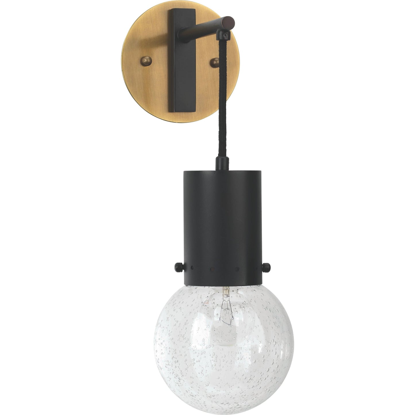 001 S-292301 | Primary Silo | Strada Pendant Sconce by Jamie Young in oil rubbed bronze, antique brass, clear seeded glass. Made from steel, glass in a modern style.