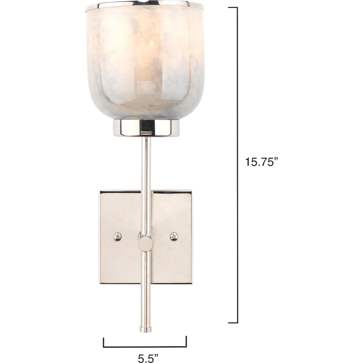 003 SR-912993 | Additional Silo | Vapor Single Wall Sconce by Jamie Young in opal, nickel. Made from iron, glass in a modern style.