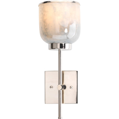 Vapor Single Wall Sconce by Jamie Young in opal, nickel. Made from iron, glass in a modern style.