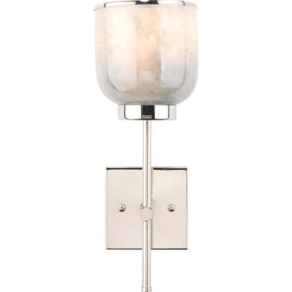 Vapor Single Wall Sconce by Jamie Young in opal, nickel. Made from iron, glass in a modern style.