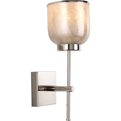 Vapor Single Wall Sconce by Jamie Young in opal, nickel. Made from iron, glass in a modern style.