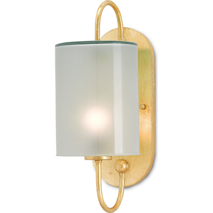 Glacier Wall Sconce by Currey and Company. Made from wrought iron, glass in a traditional style.