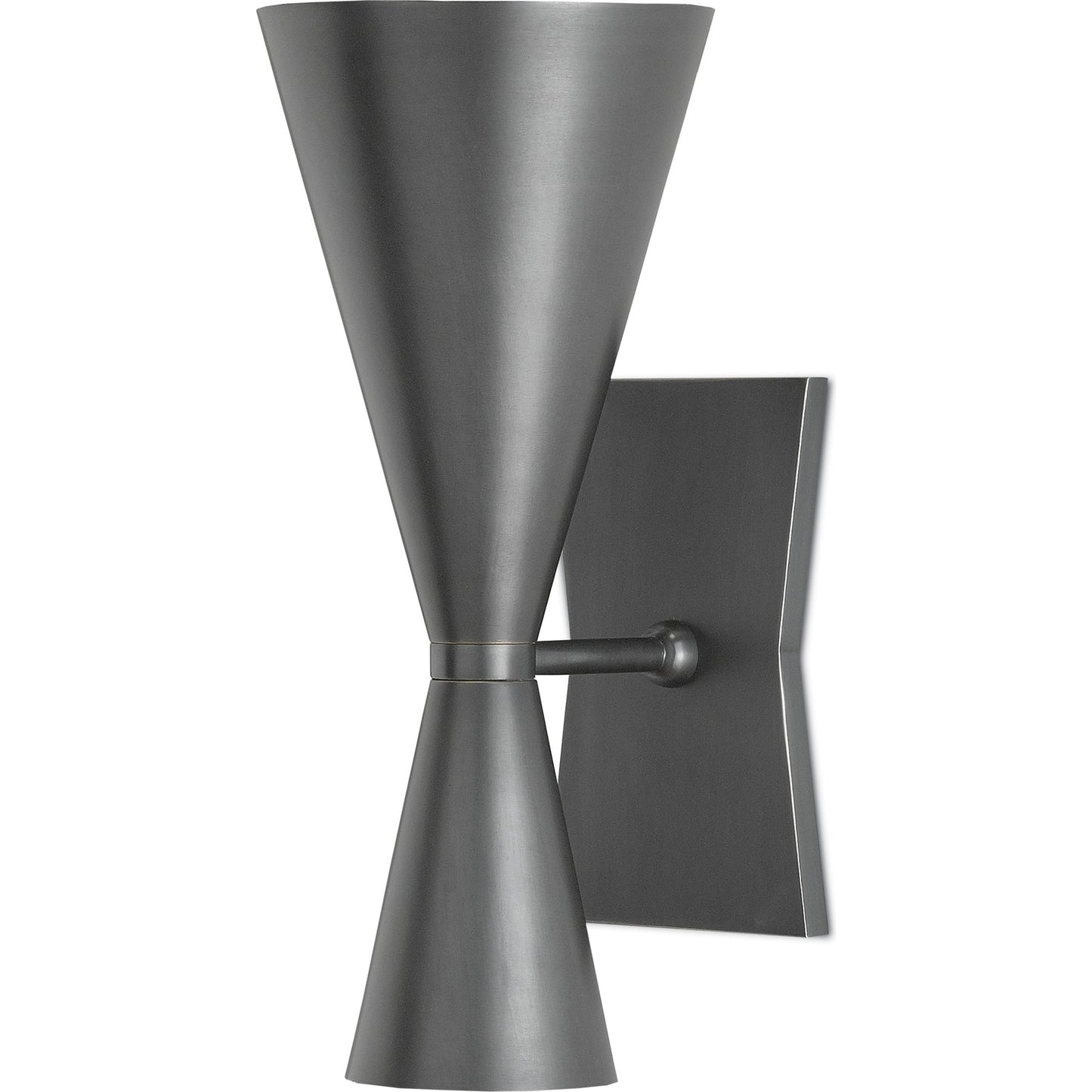 002 S-222914 | Additional Silo | Gino Wall Sconce by Currey and Company in dark gray, white interior. Made from metal in a modern style.