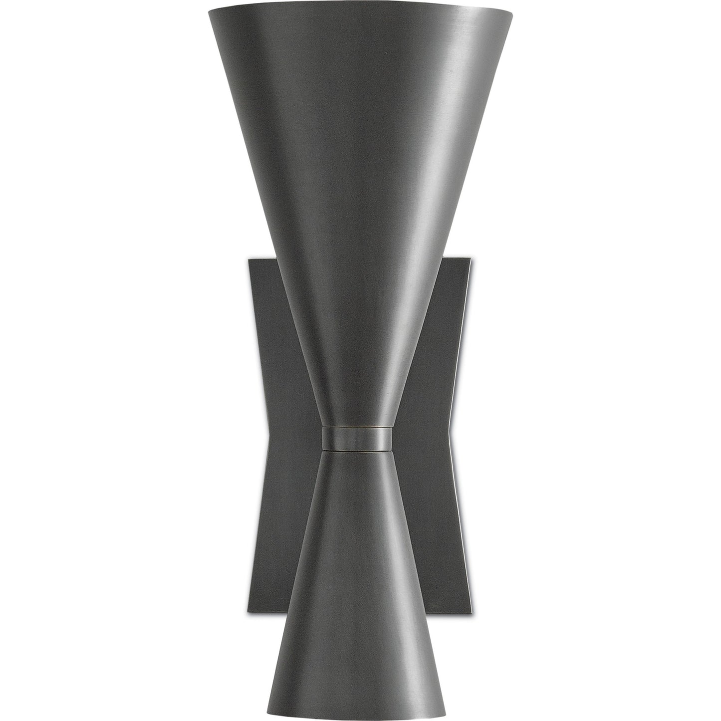 003 S-222914 | Additional Silo | Gino Wall Sconce by Currey and Company in dark gray, white interior. Made from metal in a modern style.
