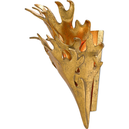 Formby Wall Sconce by Currey and Company in gold leaf. Made from cast aluminum in a eclectic & global style.