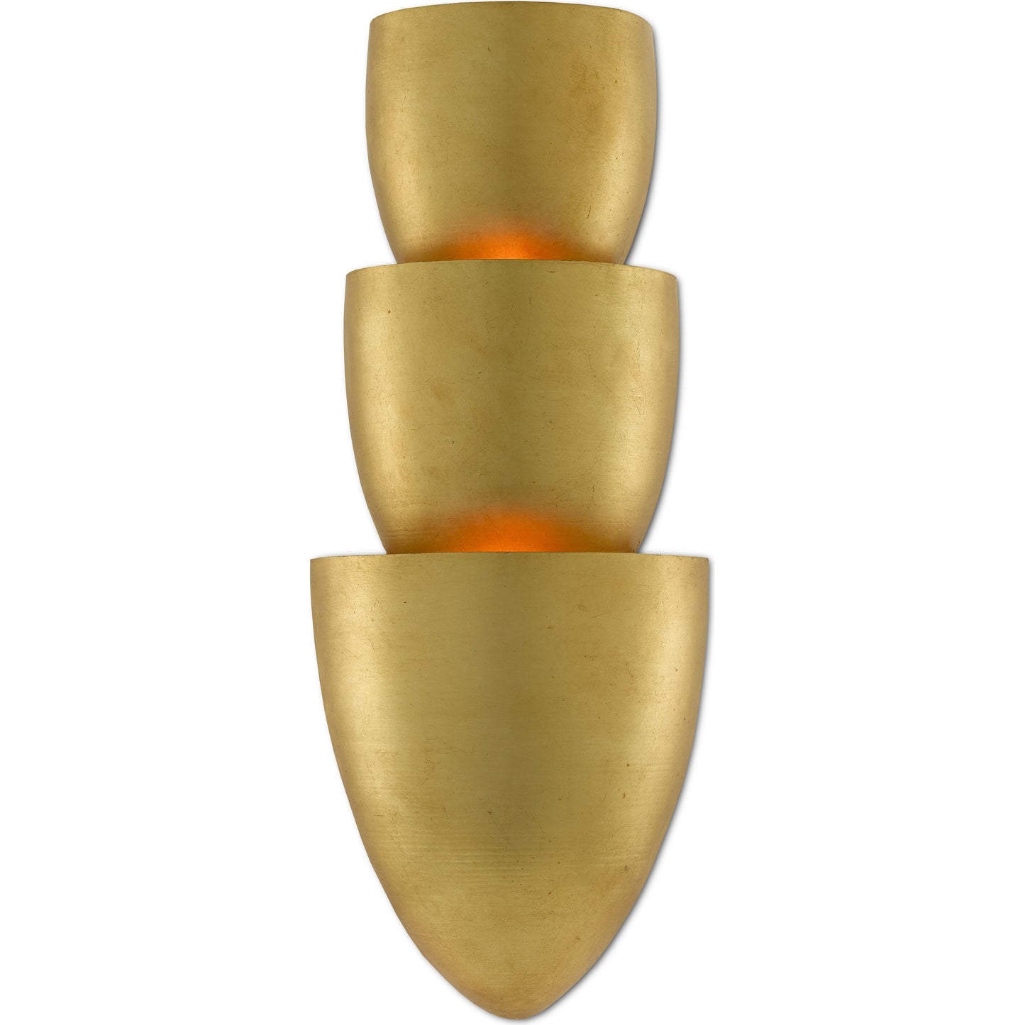 002 SR-381078 | Additional Silo | Canaletto Wall Sconce by Currey and Company in contemporary gold leaf, painted gold. Made from wrought iron in a transitional style.