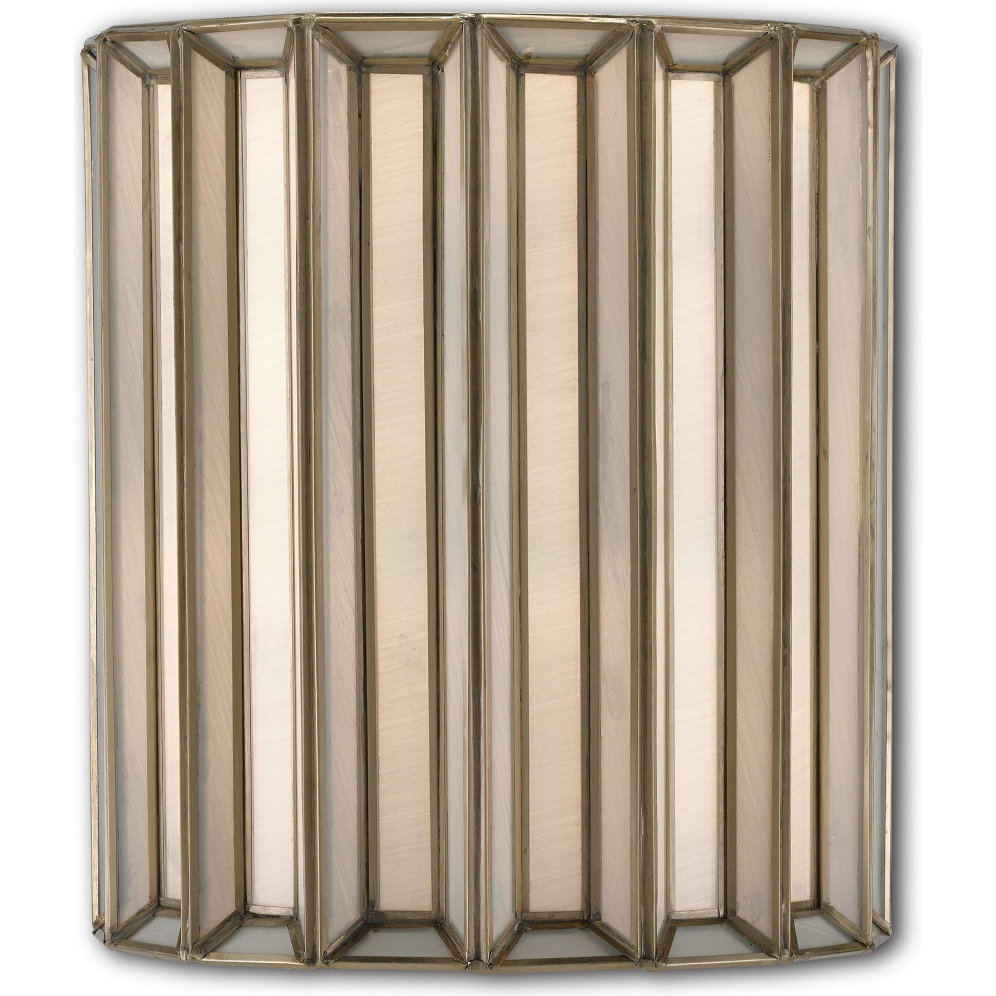 Daze Wall Sconce by Currey and Company in antique brass, white. Made from iron, milk glass in a transitional style.