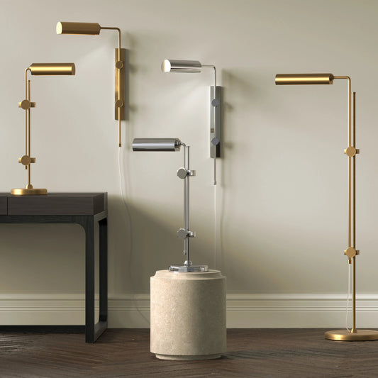 Satire Swing-Arm Wall Sconce by Currey and Company. Made from metal, acrylic diffuser in a modern style.