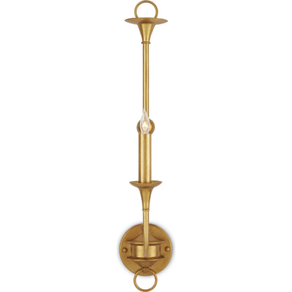 Nottaway Single Wall Sconce by Currey and Company. Made from wrought iron in a traditional style.