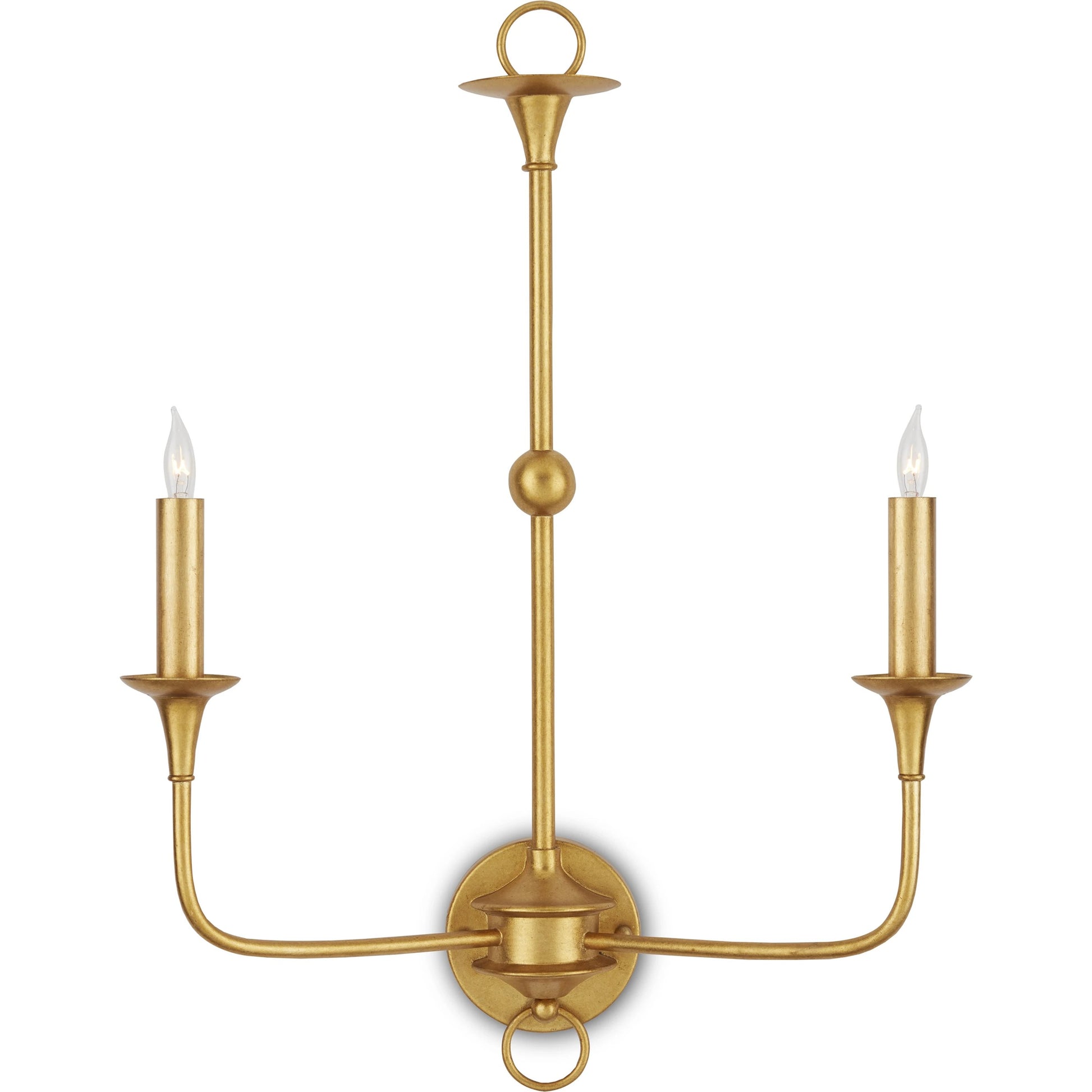 Nottaway Double Wall Sconce by Currey and Company. Made from wrought iron in a traditional style.