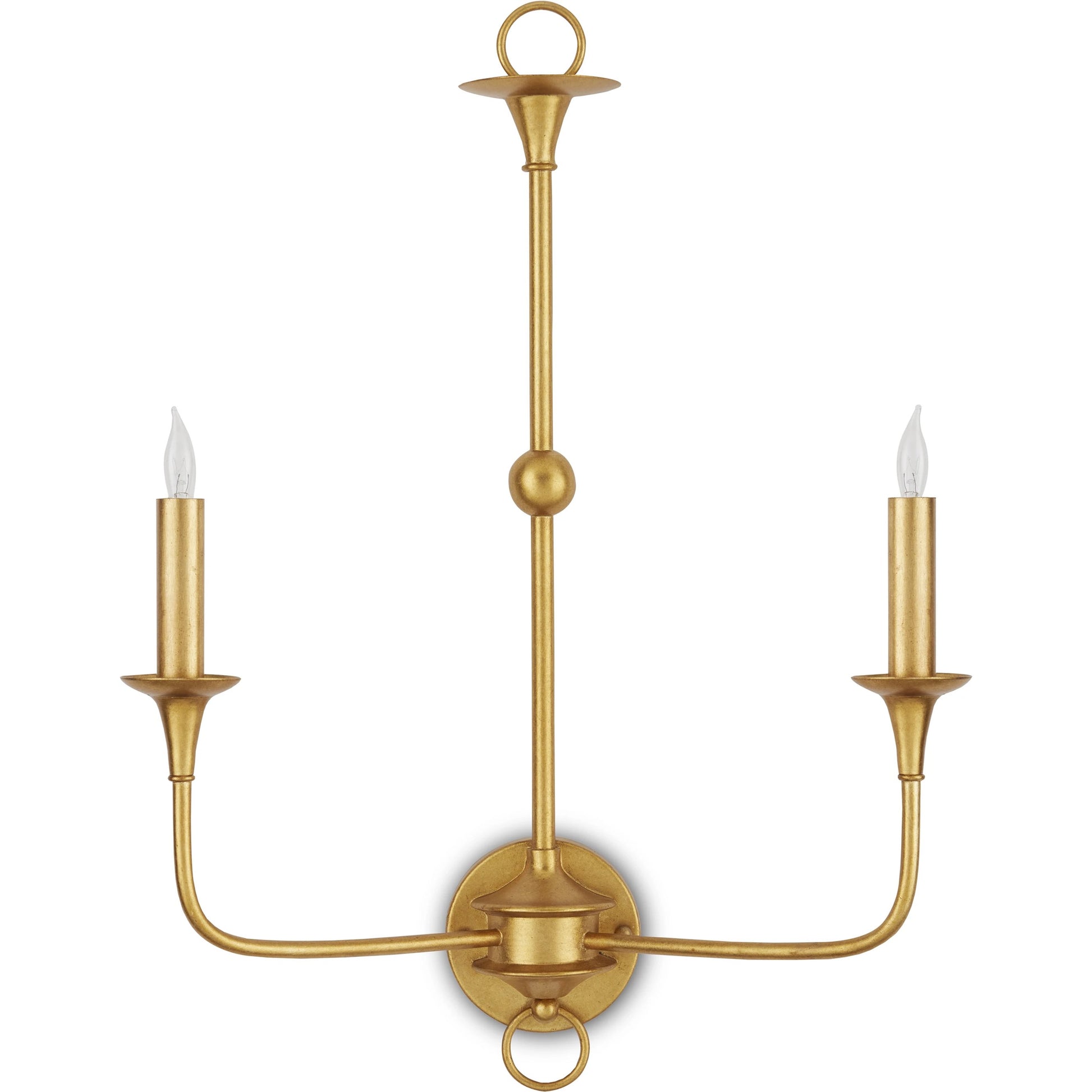 Nottaway Double Wall Sconce by Currey and Company. Made from wrought iron in a traditional style.