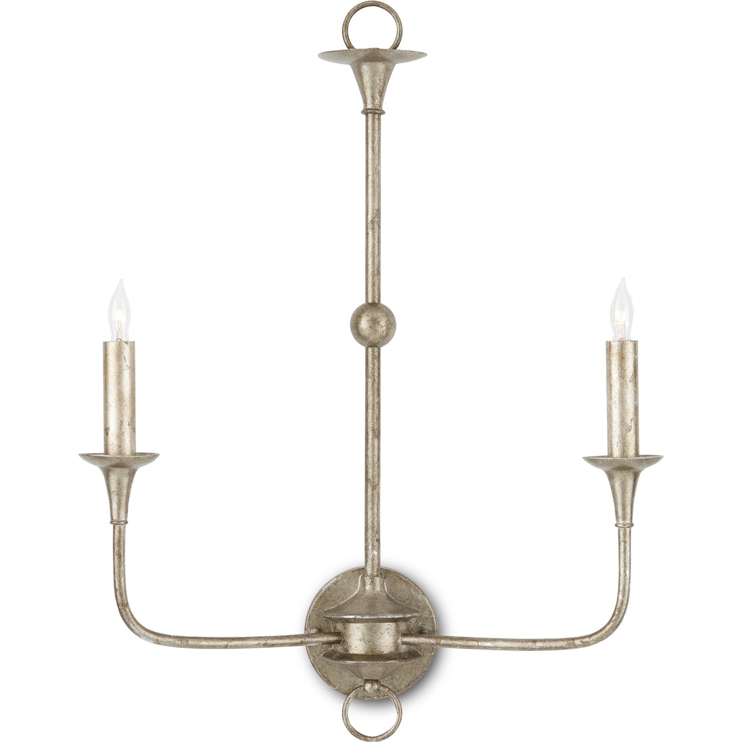 003 SI-1924058,SI-1924060 | Additional Silo | Nottaway Double Wall Sconce by Currey and Company. Made from wrought iron in a traditional style.