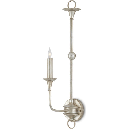 Nottaway Single Wall Sconce by Currey and Company. Made from wrought iron in a traditional style.