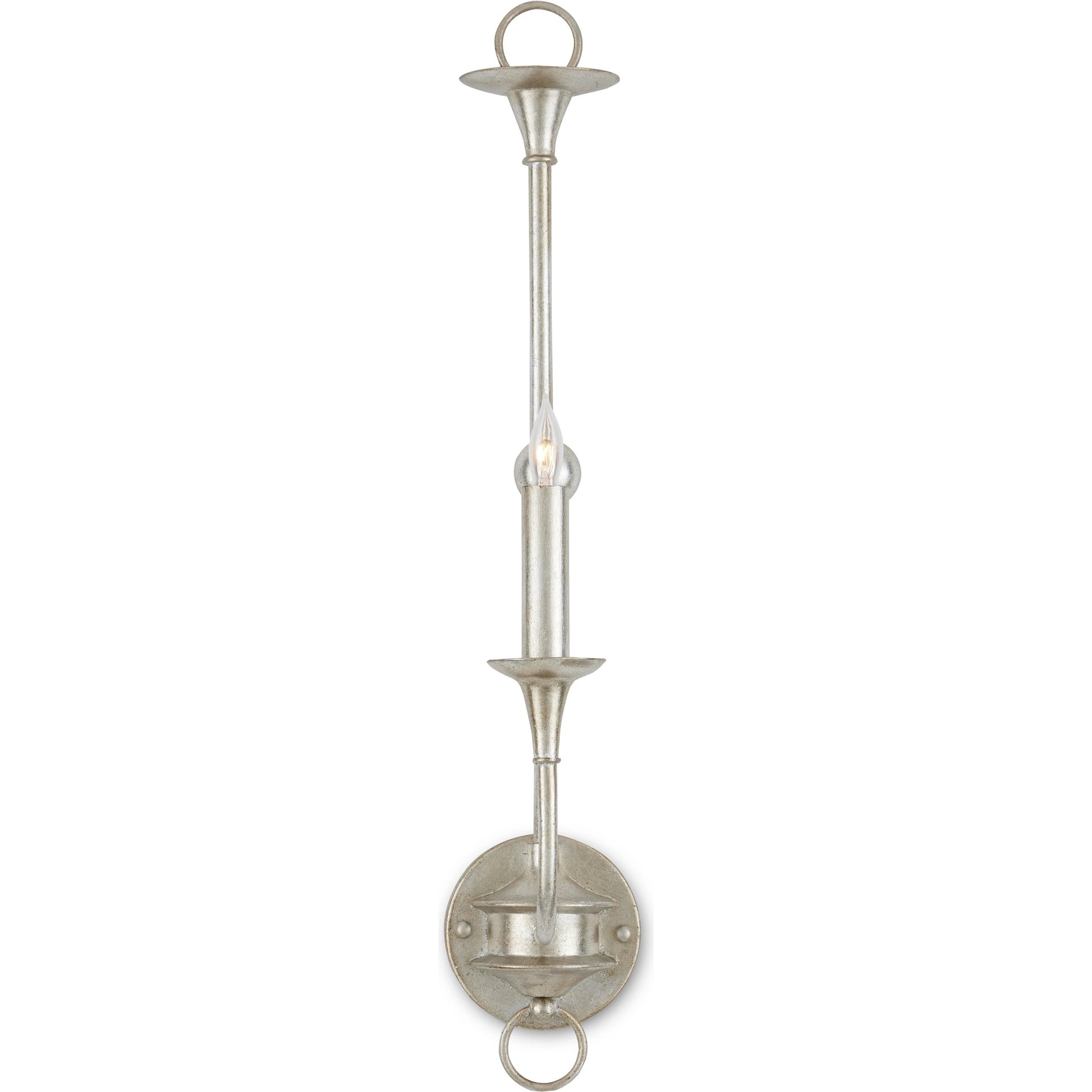 Nottaway Single Wall Sconce by Currey and Company. Made from wrought iron in a traditional style.