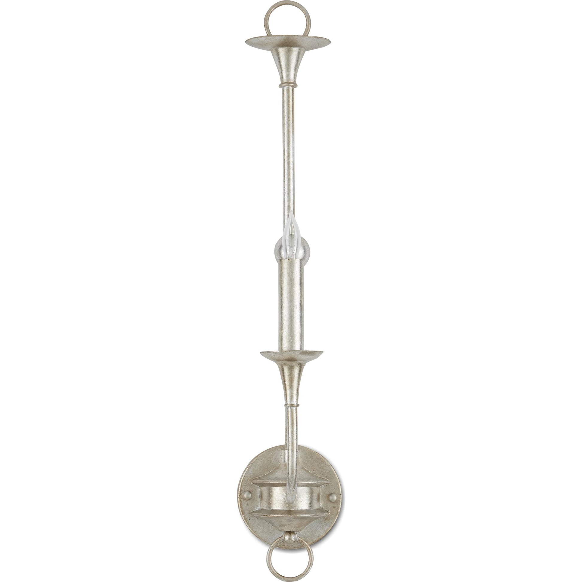 Nottaway Single Wall Sconce by Currey and Company. Made from wrought iron in a traditional style.