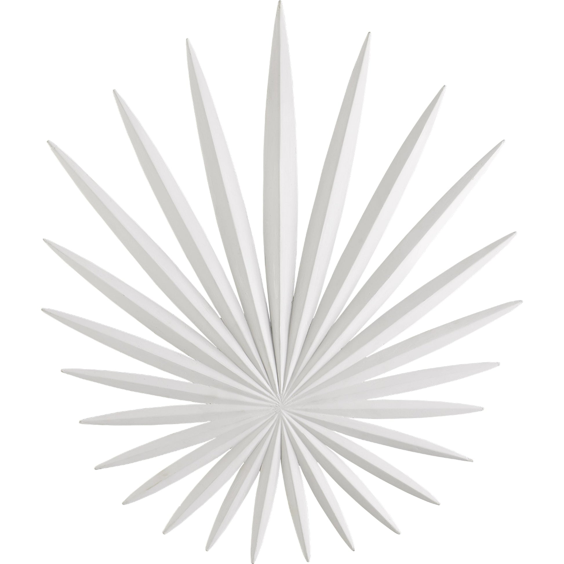 Bismarkia Wall Sconce by Currey and Company in gesso white. Made from wrought iron in a modern style.