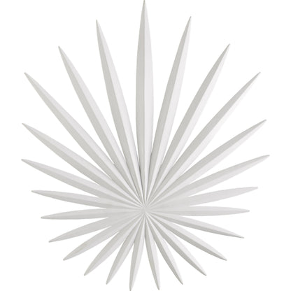 Bismarkia Wall Sconce by Currey and Company in gesso white. Made from wrought iron in a modern style.