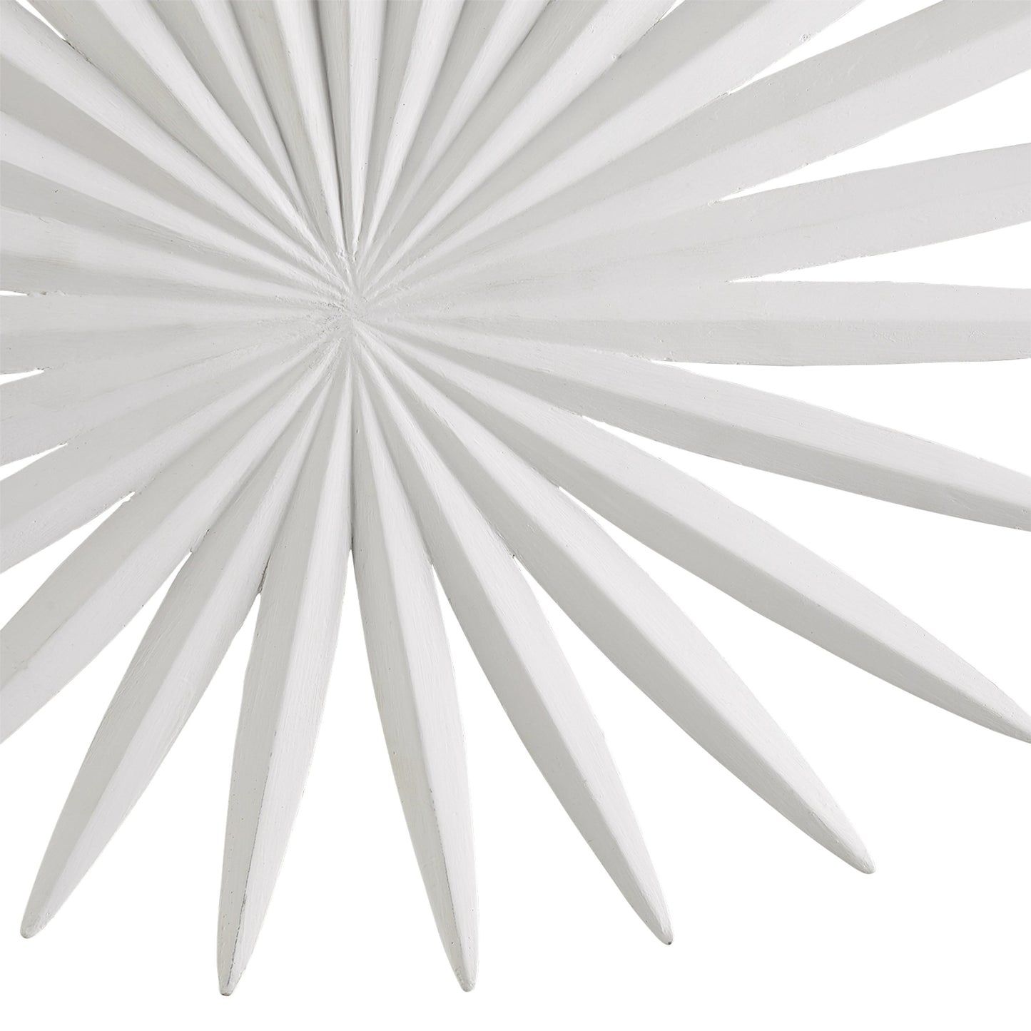 004 SI-2007687 | Closeup | Bismarkia Wall Sconce by Currey and Company in gesso white. Made from wrought iron in a modern style.