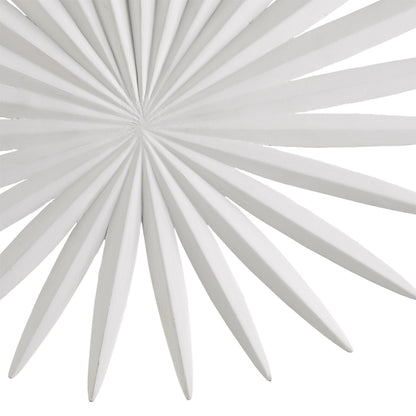 Bismarkia Wall Sconce by Currey and Company in gesso white. Made from wrought iron in a modern style.
