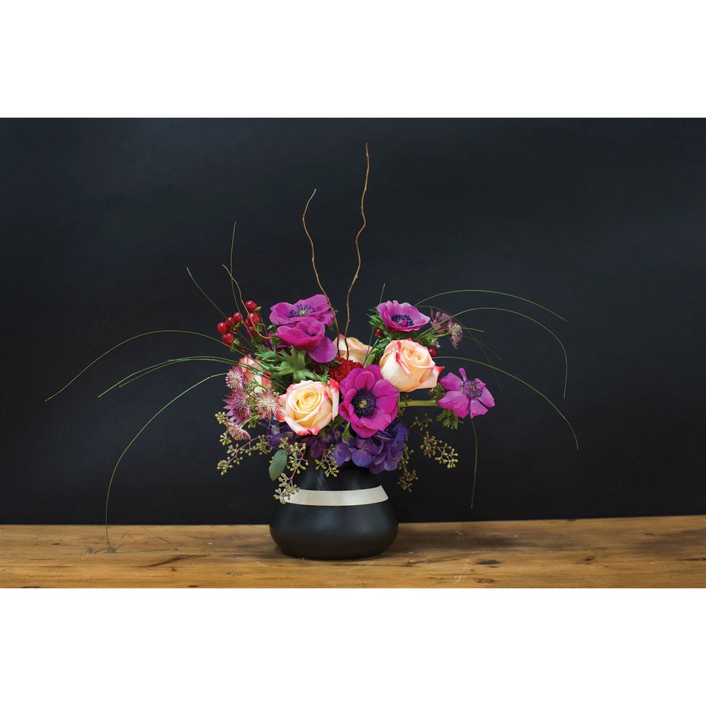 002 SI-2263696 | Additional Silo | Tribeca Vase by Accent Decor in black. Made from ceramic in a modern style.