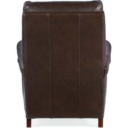 Haskins 3-WAY Reclining Lounger by Bradington-Young by Hooker Furniture in brown and mahogany finish. Made from 100% leather in a unique style.
