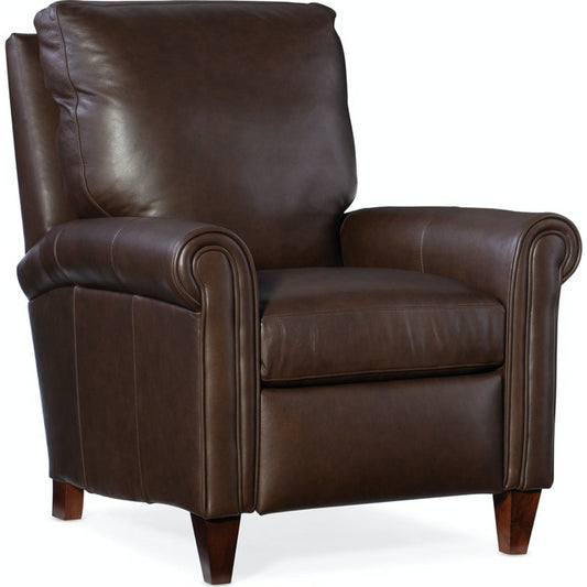 001 SI-1873122 | Additional Silo | Haskins 3-WAY Reclining Lounger by Bradington-Young by Hooker Furniture in brown and mahogany finish. Made from 100% leather in a unique style.