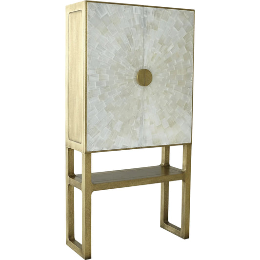 Gypsum Bar Cabinet by Global Views. Made from wood, mdf salenite in a eclectic & global style.