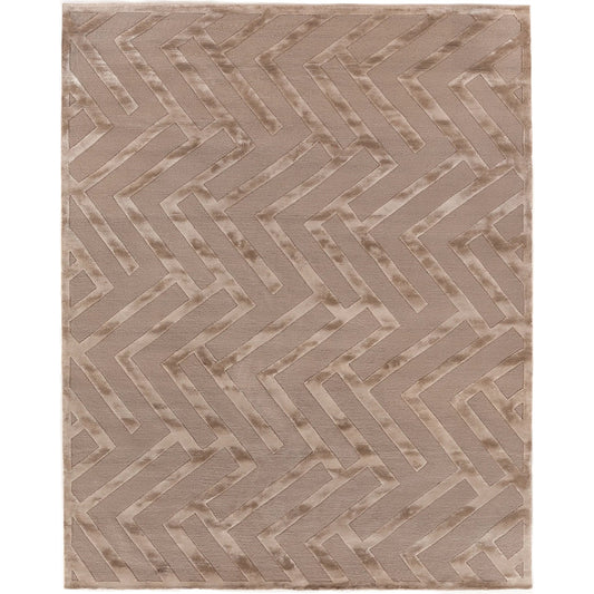 Metro Velvet Rug by Exquisite Rugs in beige. Made from wool, viscose in a unique style.