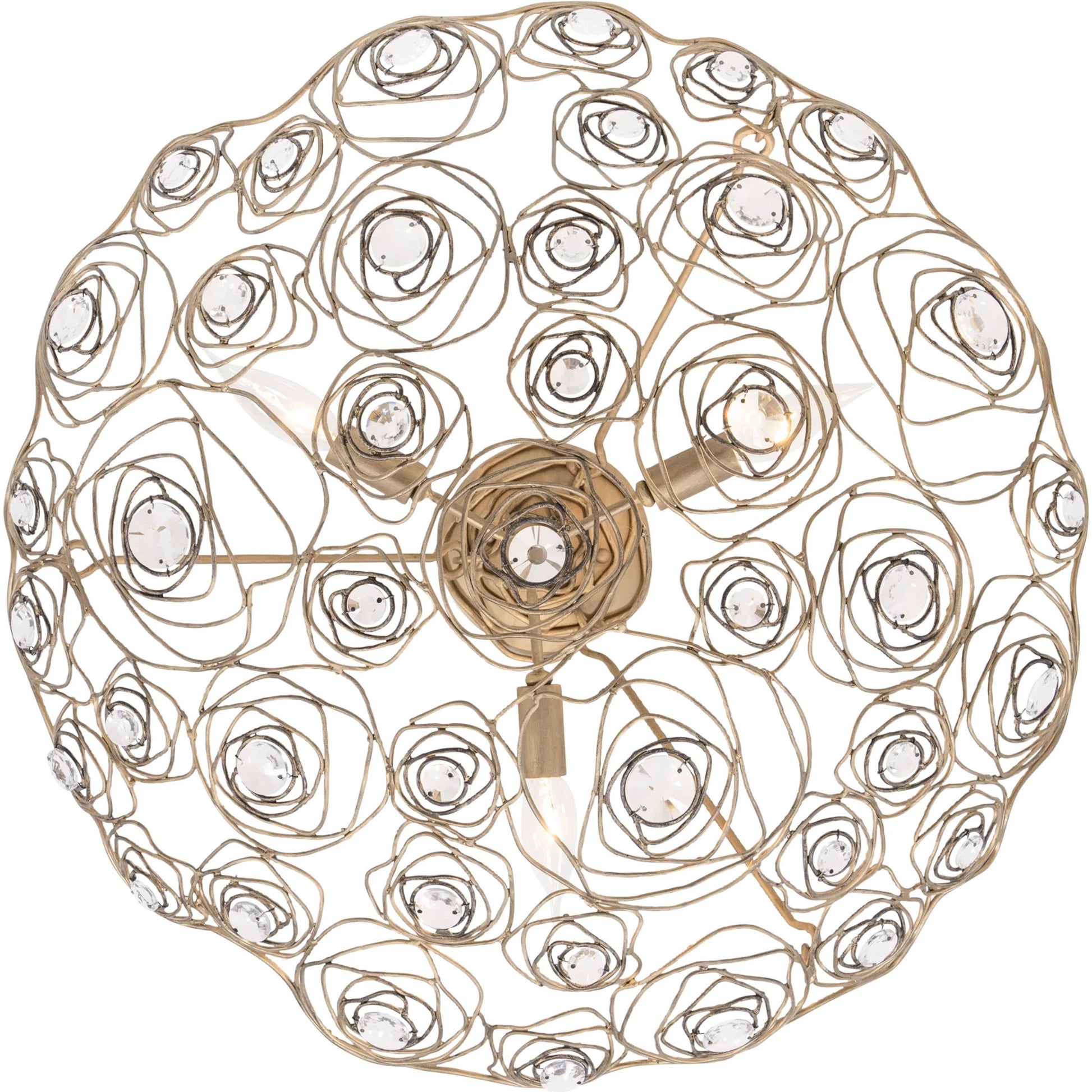 Ethereal Rose Inverted Semi-Flush by Varaluz in havana gold ombre. Made from unique in a modern style.