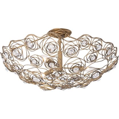 Ethereal Rose Inverted Semi-Flush by Varaluz in havana gold ombre. Made from unique in a modern style.