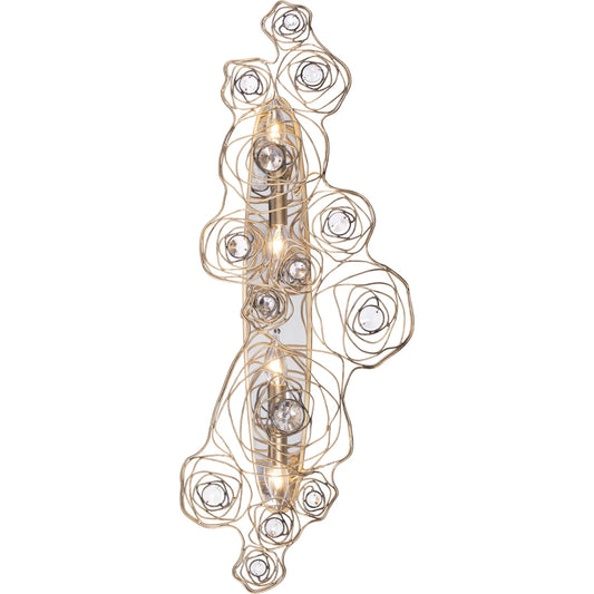 Ethereal Rose Sconce by Varaluz in havana gold ombre, polished stainless accents. Made from unique in a unique style.