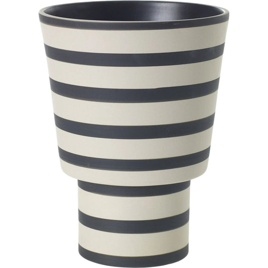Stria Vase by Accent Decor in black. Made from ceramic in a modern style.