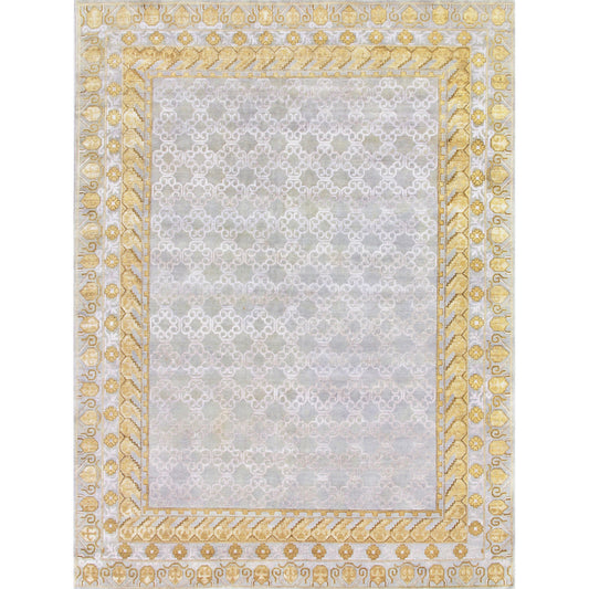 Khotan Rug - Light Blue, Gold by Exquisite Rugs in light blue/gold. Made from unique in a unique style.