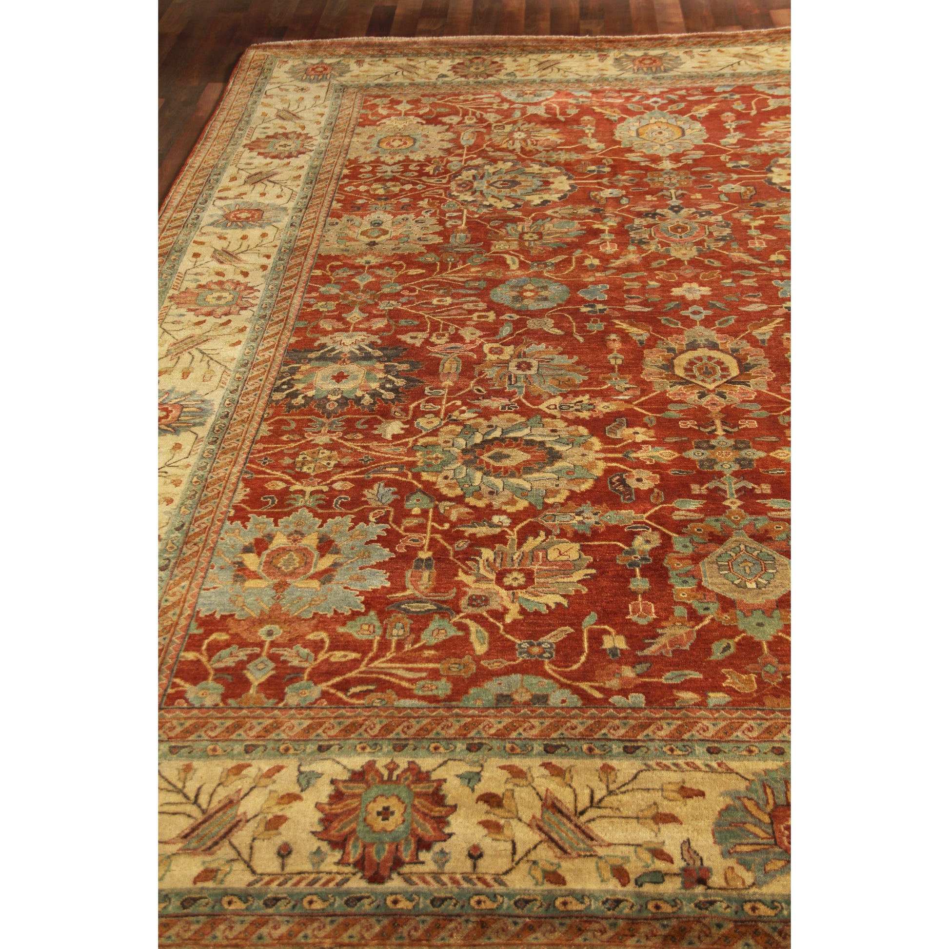 Fine Serapi Rug by Exquisite Rugs in rust, light gold. Made from new zealand wool in a unique style.