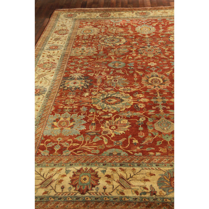 Fine Serapi Rug by Exquisite Rugs in rust, light gold. Made from new zealand wool in a unique style.