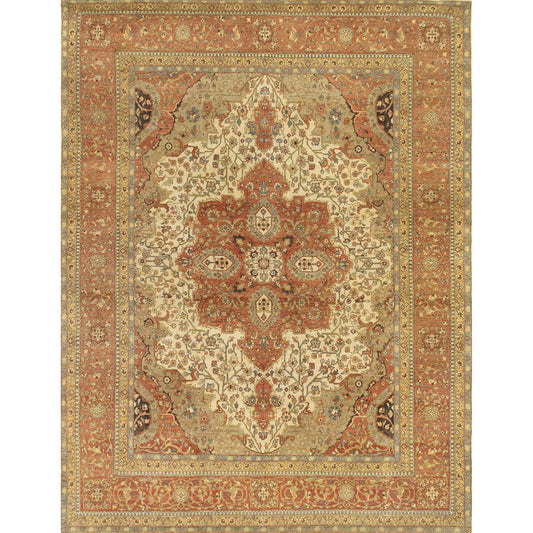 Fine Serapi Rug by Exquisite Rugs in ivory, rust. Made from new zealand wool in a unique style.