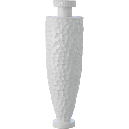 Monumental Chiseled Vase by Global Views in white. Made from ceramic in a modern style.
