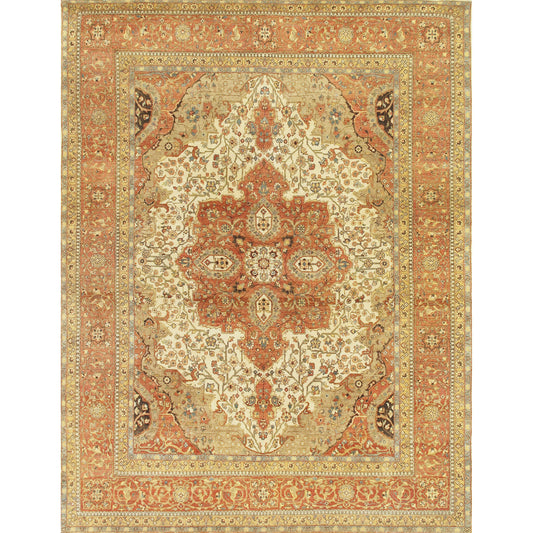 Fine Serapi Rug by Exquisite Rugs in ivory, rust. Made from new zealand wool in a unique style.