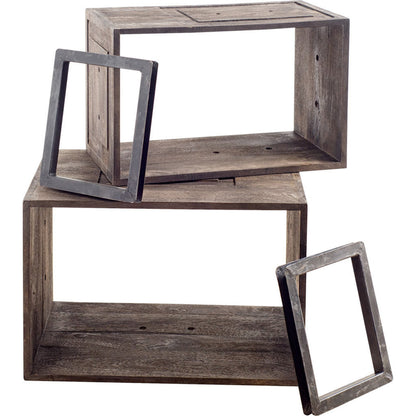 Simul Shelving Unit by Mercana in beige. Made from unique in a coastal style.