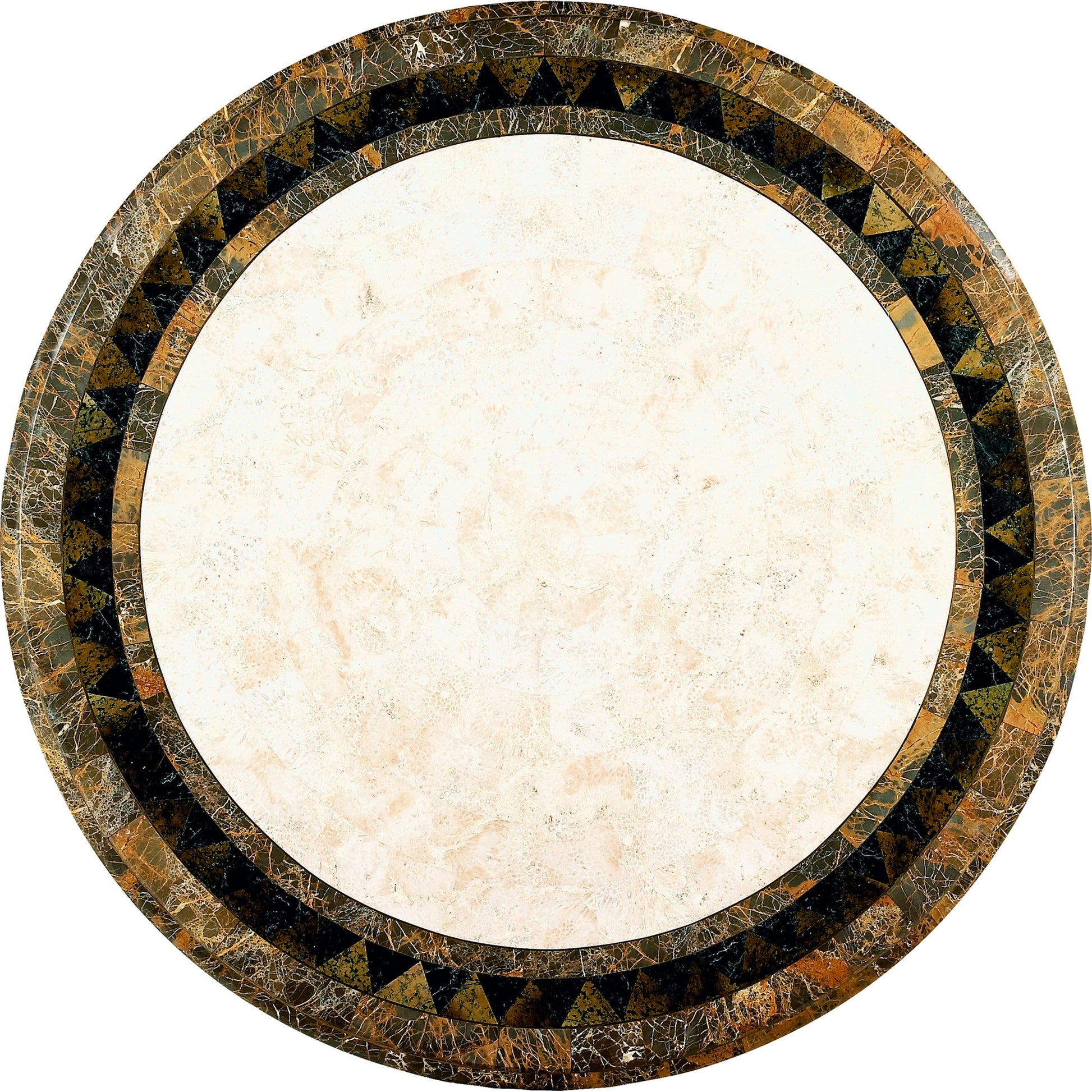 Foyer Table by Butler Specialty Company in multi-color and heritage. Made from wood soilds, wood products, resin, fossil stone, brass in a traditional style.