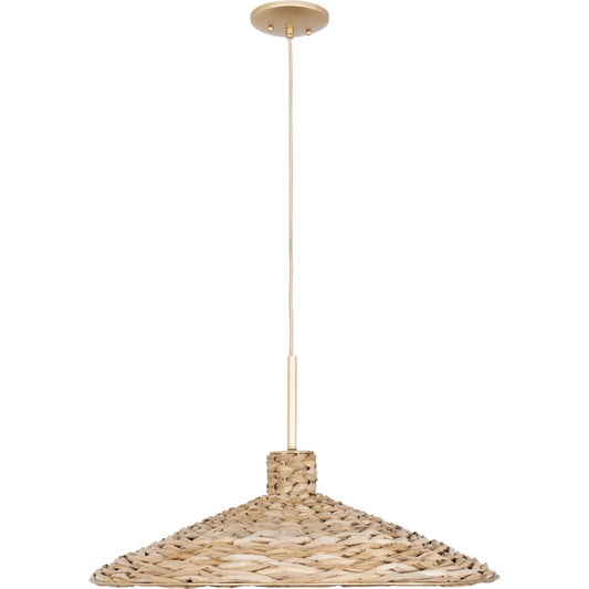 Hilton Head Pendant by Varaluz in french gold, natural seagrass. Made from unique in a unique style.