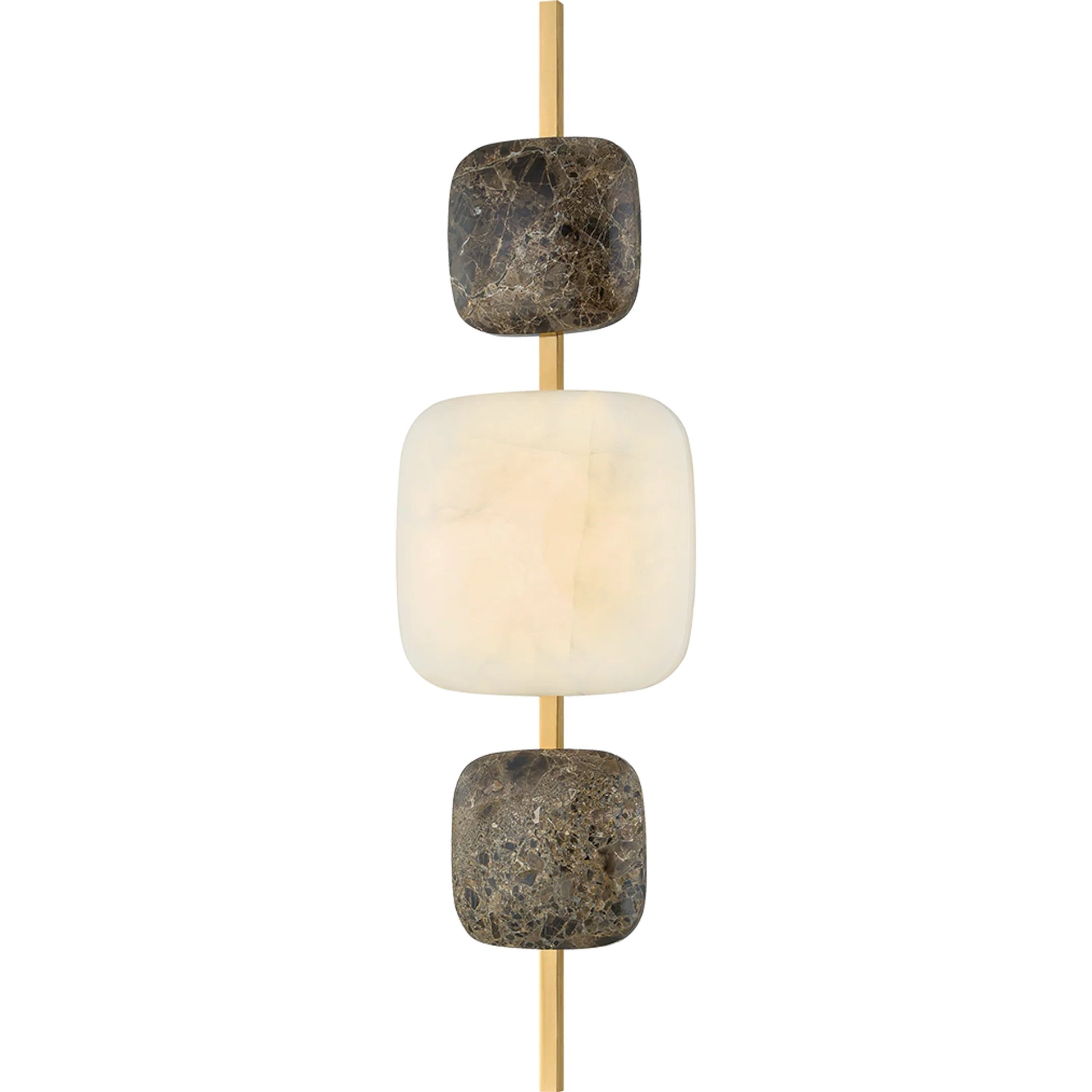 Salisbury Wall Sconce by Corbett in vintage brass. Made from brass in a modern style.