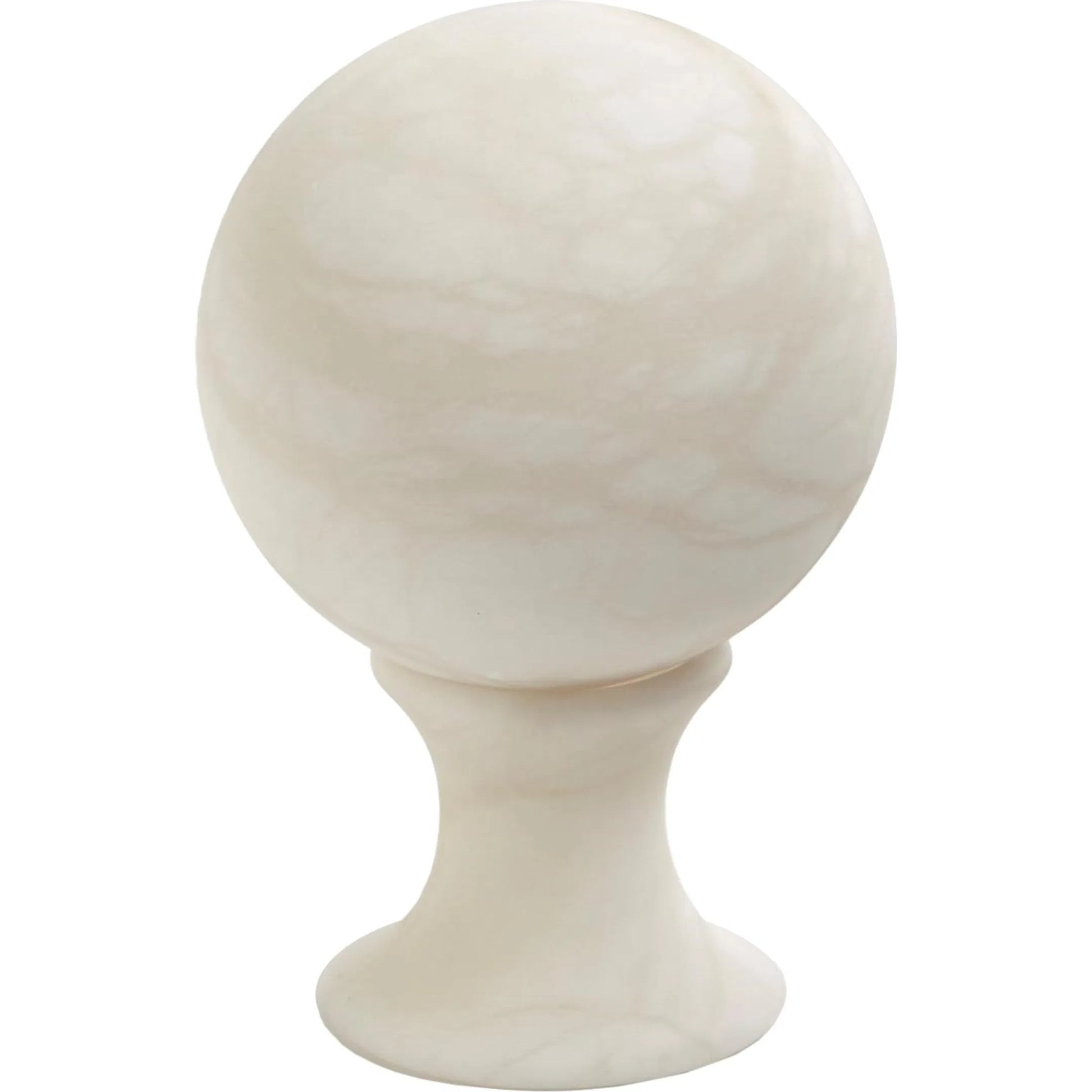 Alabaster Sphere Stand by Global Views. Made from alabaster in a eclectic & global style.